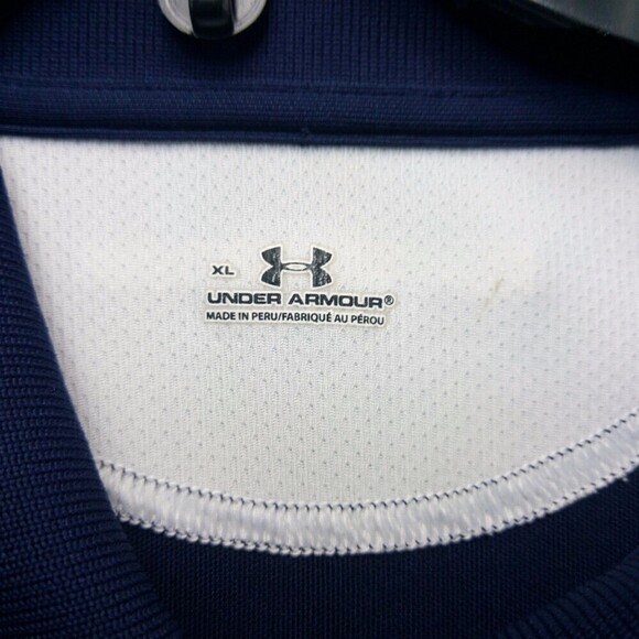 Under Armour Mens Blue White Golf Polo Shirt Size XL - Picture 8 of 9